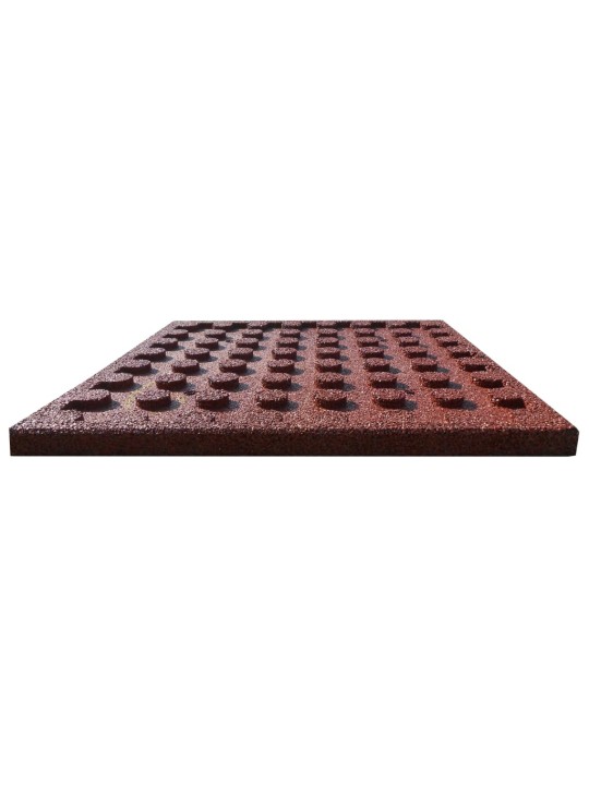 Protipádové dlaždice 12 ks pryžové 50 x 50 x 3 cm červené