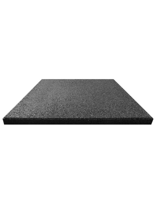 Protipádové dlaždice 18 ks pryžové 50 x 50 x 3 cm černé
