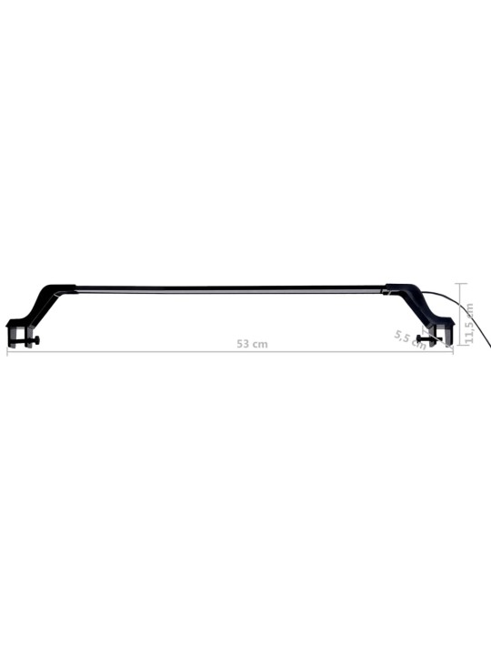 LED světlo do akvária se svorkami 55–70 cm modré a bílé