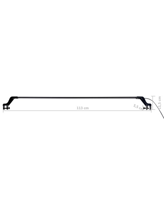 LED světlo do akvária se svorkami 155–130 cm modré a bílé