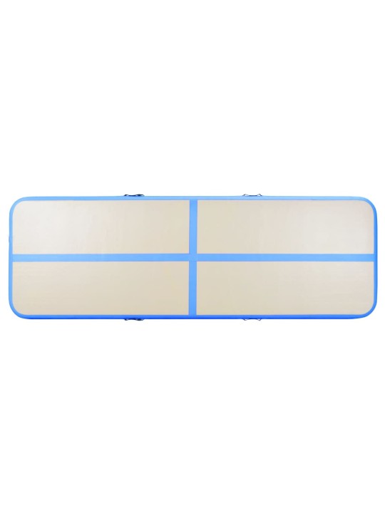 Nafukovací cvičební podložka s pumpou 300x100x10 cm PVC modrá