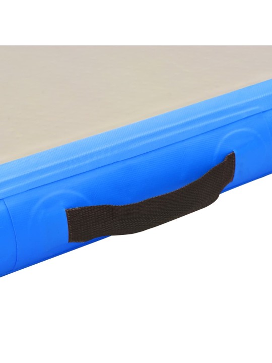 Nafukovací cvičební podložka s pumpou 400x100x10 cm PVC modrá