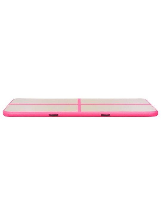 Nafukovací cvičební podložka s pumpou 500x100x10 cm PVC růžová