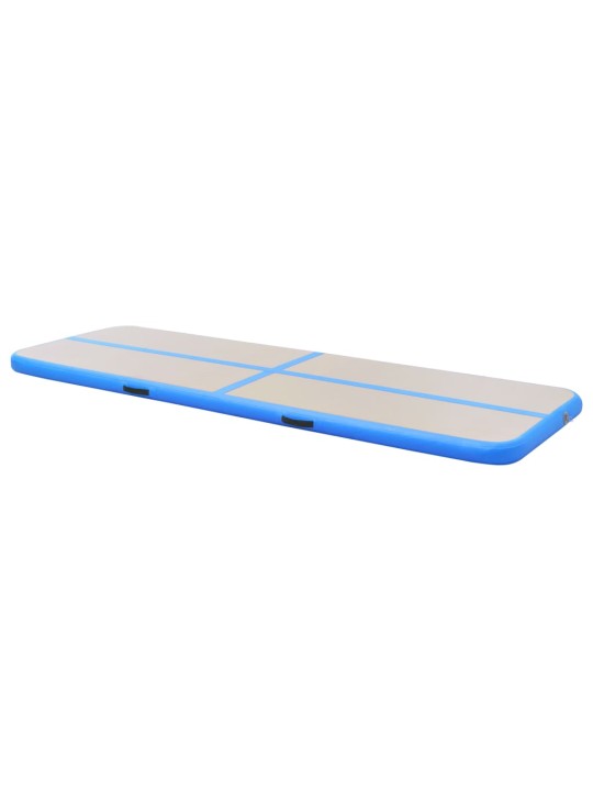 Nafukovací cvičební podložka s pumpou 500x100x10 cm PVC modrá