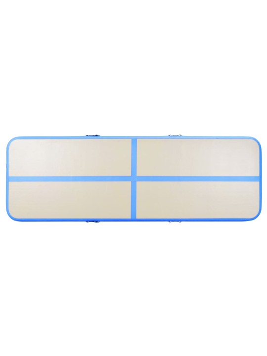 Nafukovací cvičební podložka s pumpou 500x100x10 cm PVC modrá