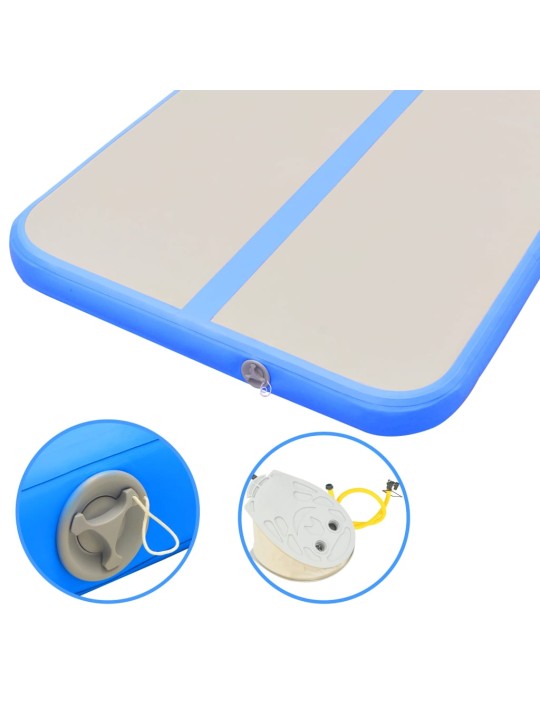 Nafukovací cvičební podložka s pumpou 500x100x10 cm PVC modrá