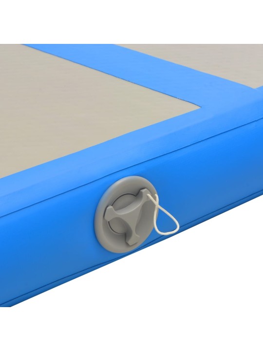 Nafukovací cvičební podložka s pumpou 500x100x10 cm PVC modrá