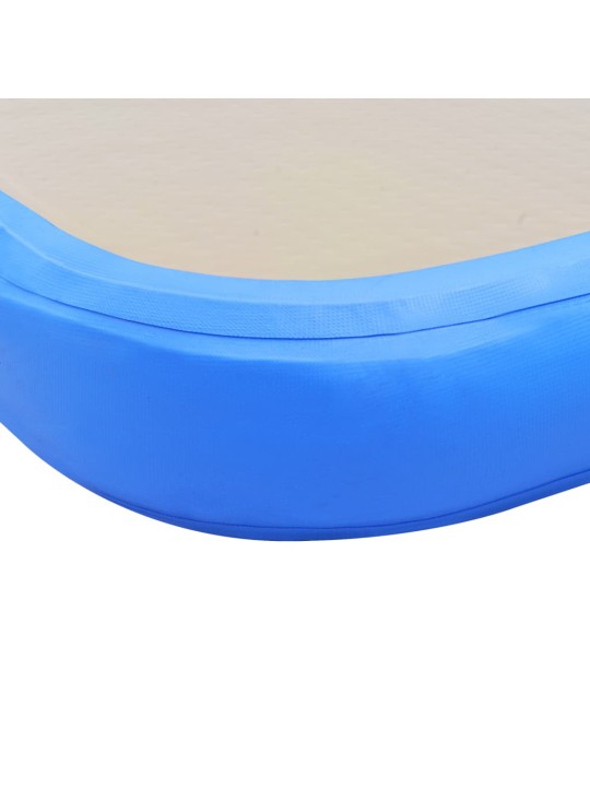 Nafukovací cvičební podložka s pumpou 500x100x10 cm PVC modrá
