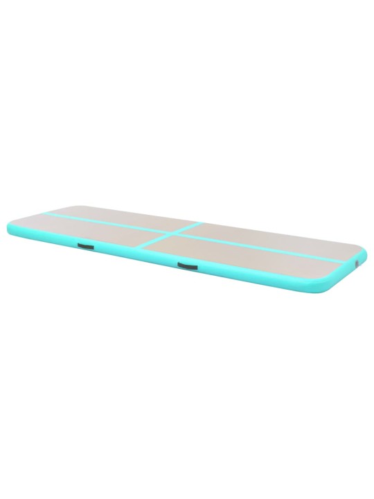 Nafukovací cvičební podložka s pumpou 600x100x10 cm PVC zelená