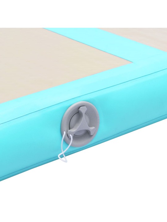 Nafukovací cvičební podložka s pumpou 600x100x10 cm PVC zelená