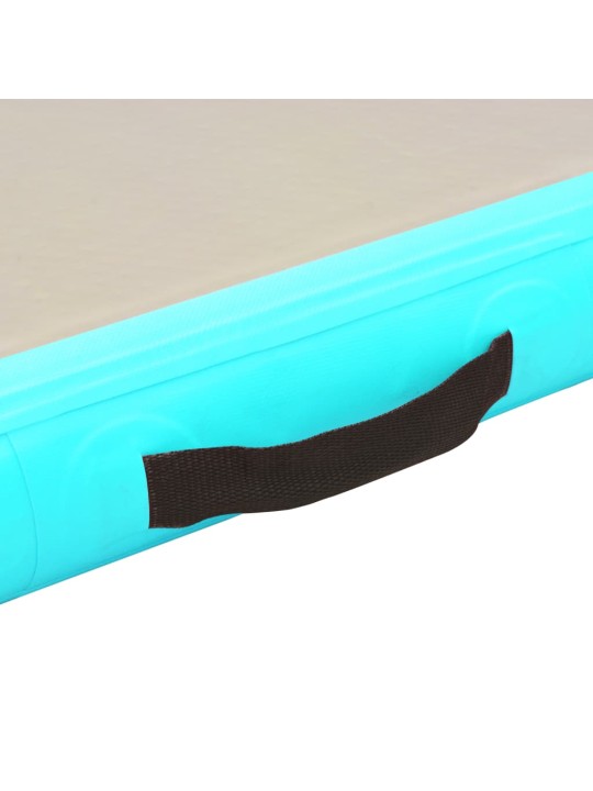 Nafukovací cvičební podložka s pumpou 600x100x10 cm PVC zelená