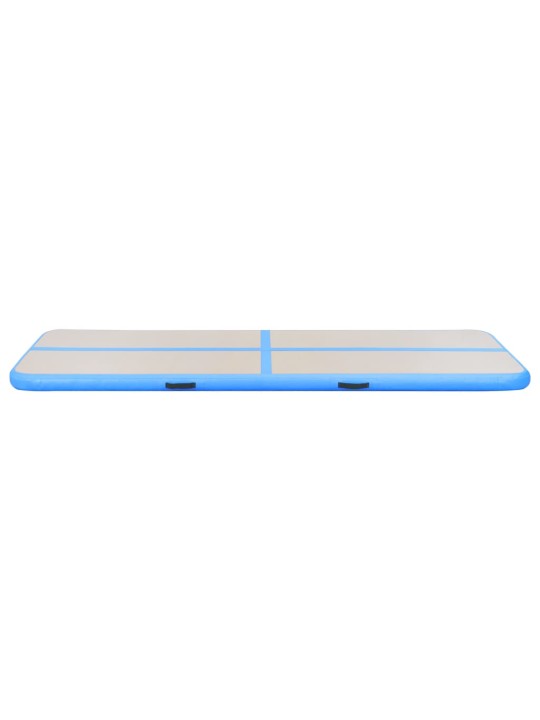 Nafukovací cvičební podložka s pumpou 800x100x10 cm PVC modrá