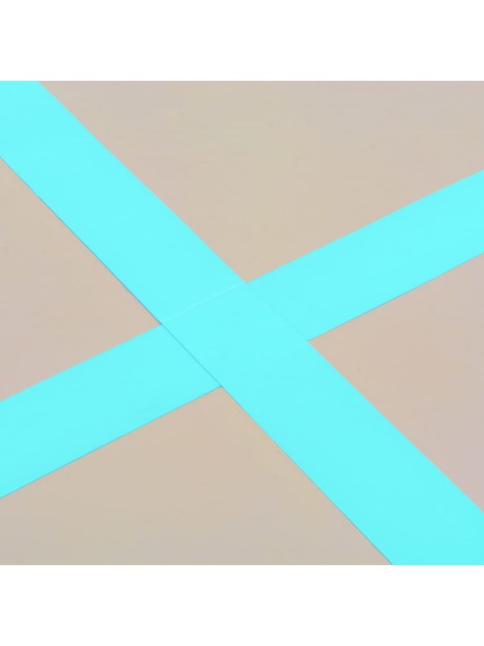 Nafukovací cvičební podložka s pumpou 800x100x10 cm PVC zelená