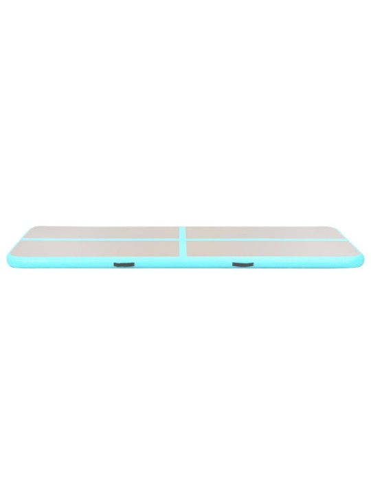 Nafukovací cvičební podložka s pumpou 800x100x10 cm PVC zelená