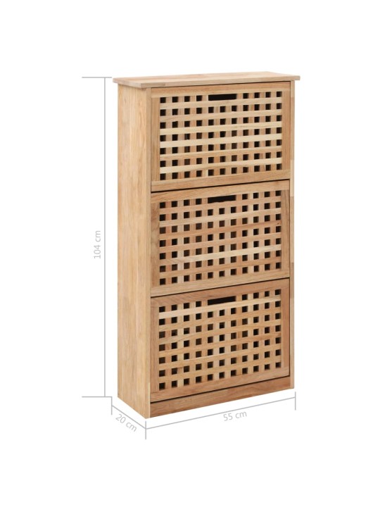 Botník 55 x 20 x 104 cm masivní ořechové dřevo