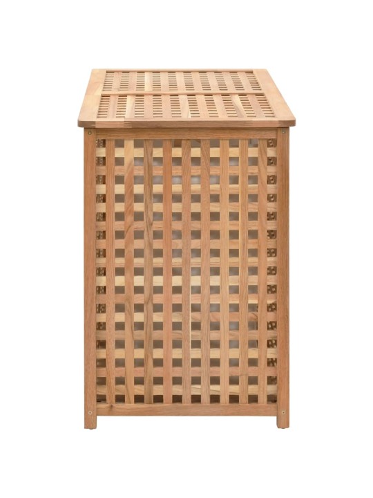 Koš na prádlo 87,5 x 46 x 67 cm masivní ořechové dřevo