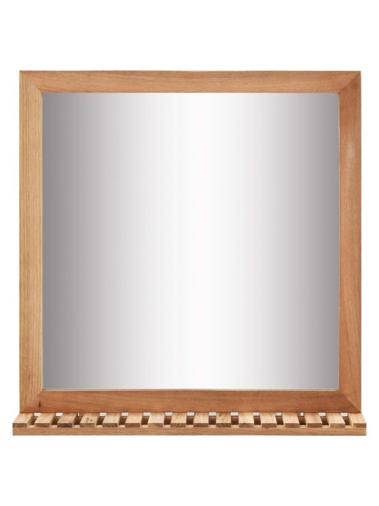 Koupelnové zrcadlo 60 x 12 x 62 cm masivní ořechové dřevo