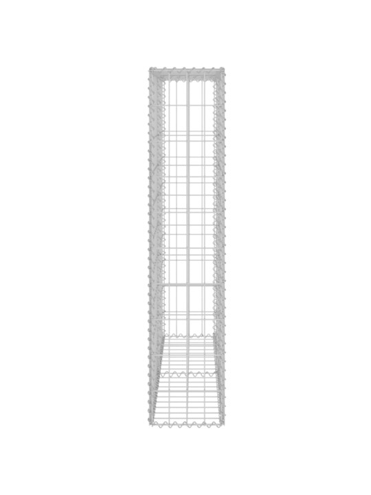 Gabionová zeď s kryty z pozinkované oceli 80 x 20 x 100 cm