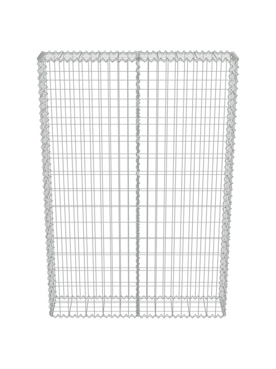 Gabionová zeď s víky z pozinkované oceli 100 x 20 x 150 cm