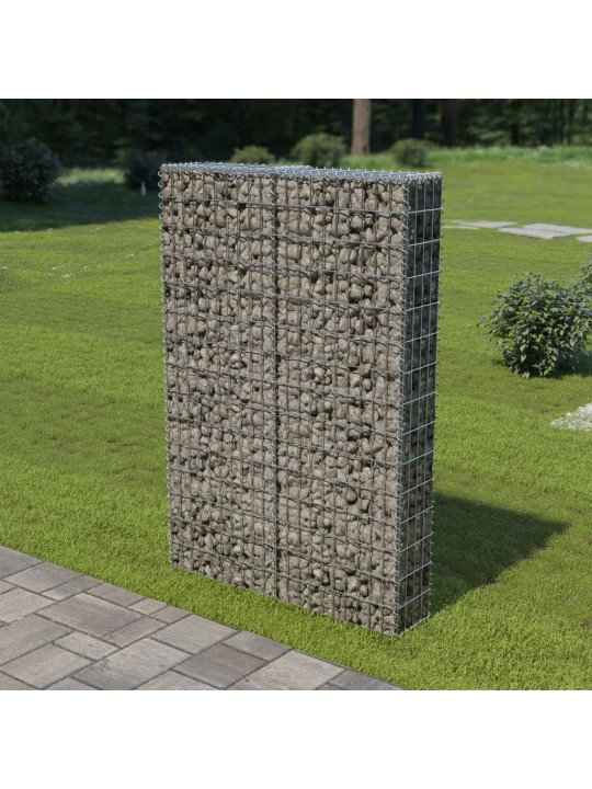 Gabionová zeď s víky z pozinkované oceli 100 x 20 x 150 cm