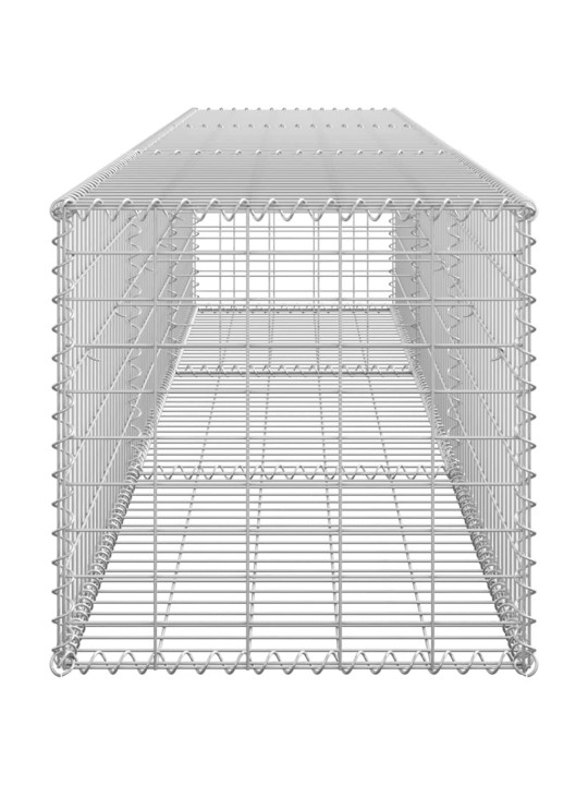 Gabionová zeď s víky z pozinkované oceli 300 x 50 x 50 cm
