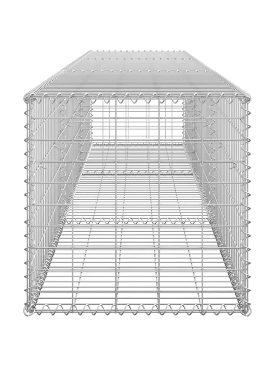 Gabionová zeď s víky z pozinkované oceli 300 x 50 x 50 cm