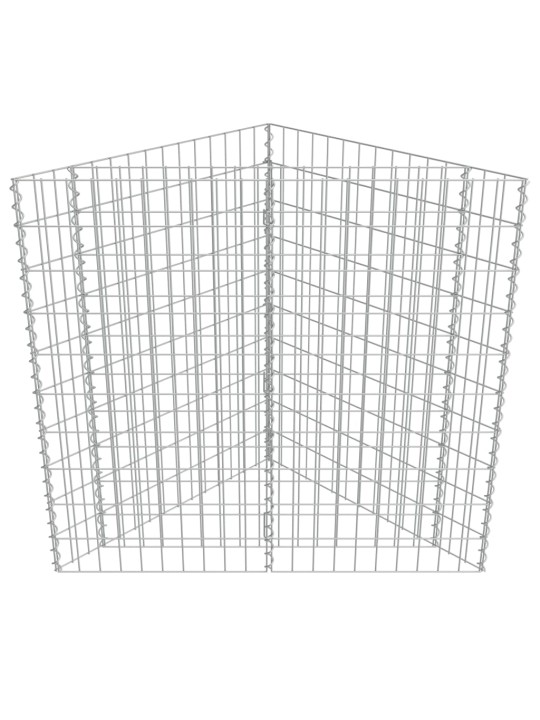 Gabionový vyvýšený záhon pozinkovaná ocel 75 x 75 x 50 cm