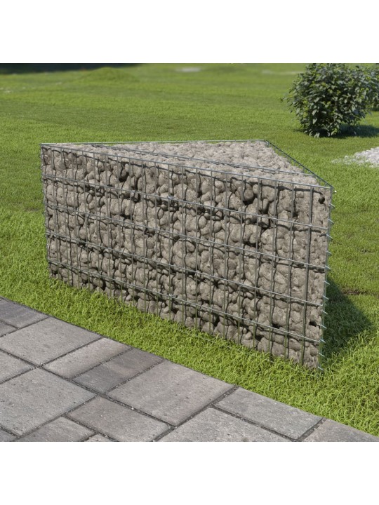 Gabionový vyvýšený záhon pozinkovaná ocel 75 x 75 x 50 cm
