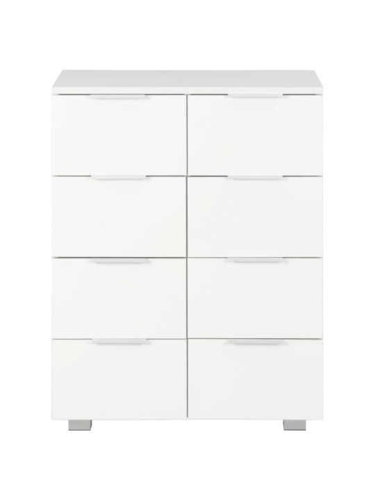 Příborník bílý s vysokým leskem 60x35x80 cm kompozitní dřevo