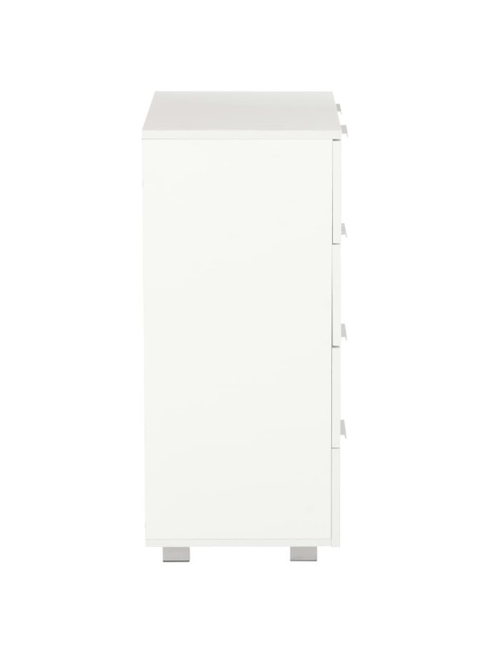 Příborník bílý s vysokým leskem 60x35x80 cm kompozitní dřevo
