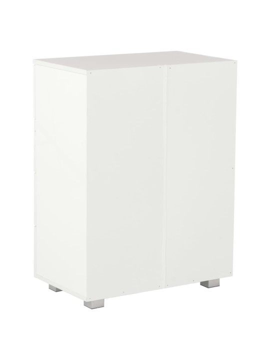 Příborník bílý s vysokým leskem 60x35x80 cm kompozitní dřevo