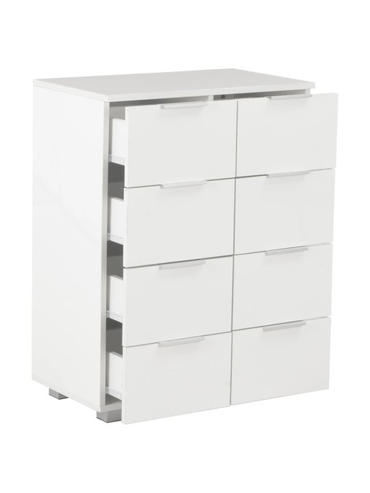 Příborník bílý s vysokým leskem 60x35x80 cm kompozitní dřevo