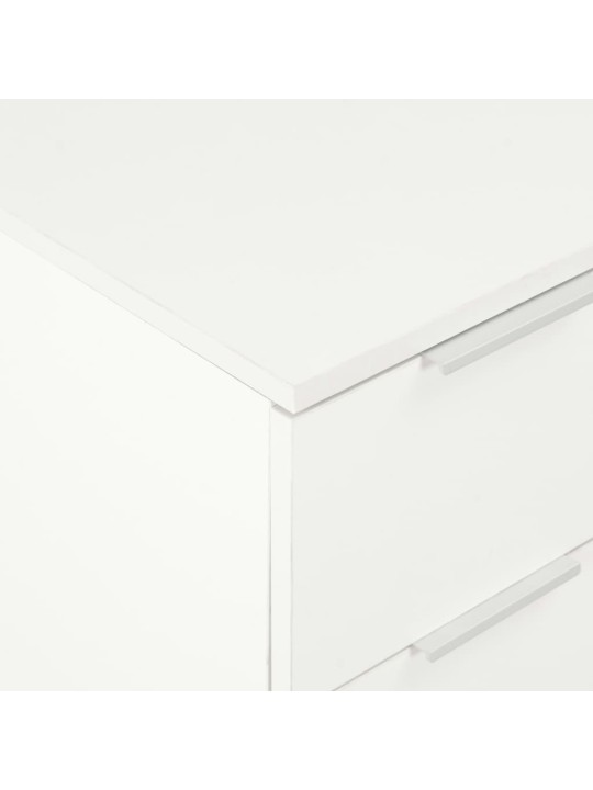 Příborník bílý s vysokým leskem 60x35x80 cm kompozitní dřevo