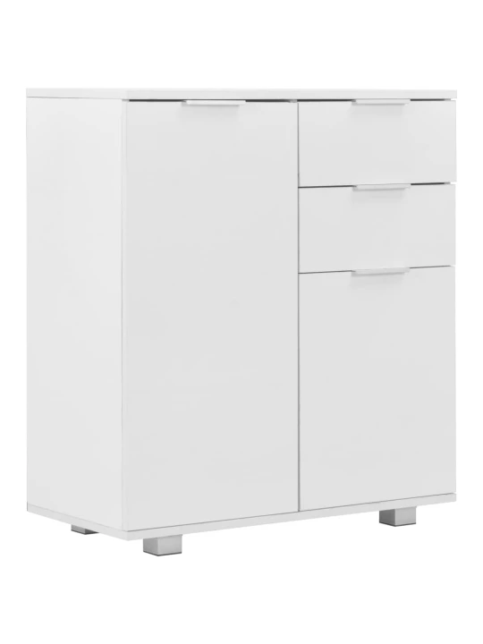 Příborník bílý s vysokým leskem 71x35x80 cm kompozitní dřevo