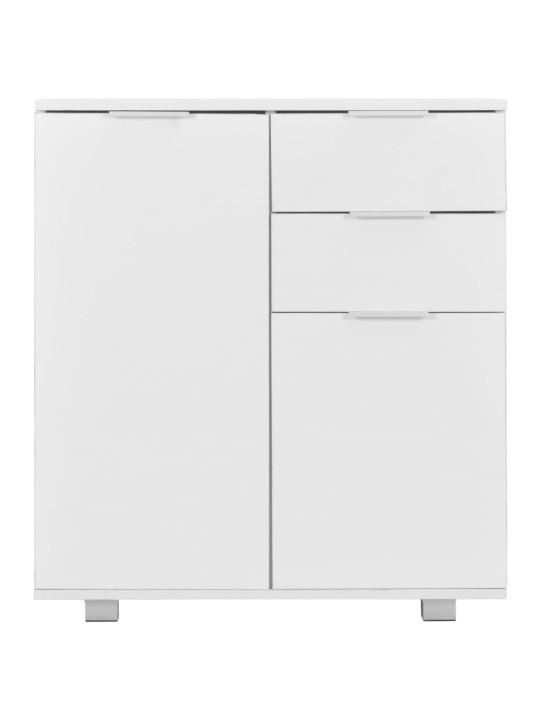 Příborník bílý s vysokým leskem 71x35x80 cm kompozitní dřevo