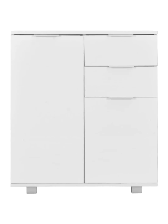 Příborník bílý s vysokým leskem 71x35x80 cm kompozitní dřevo