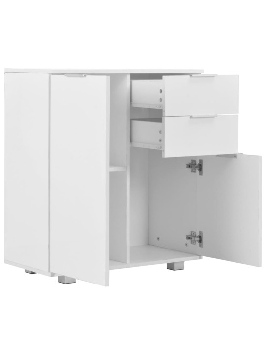 Příborník bílý s vysokým leskem 71x35x80 cm kompozitní dřevo