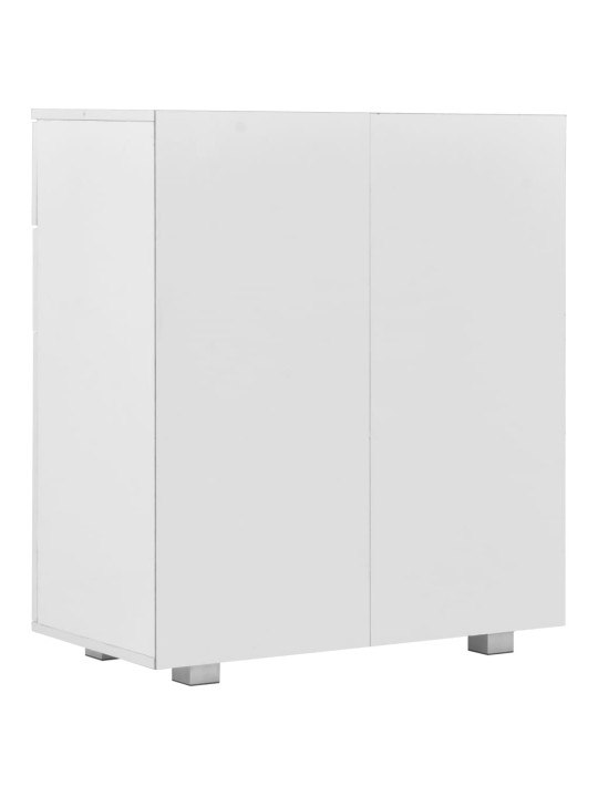 Příborník bílý s vysokým leskem 71x35x80 cm kompozitní dřevo