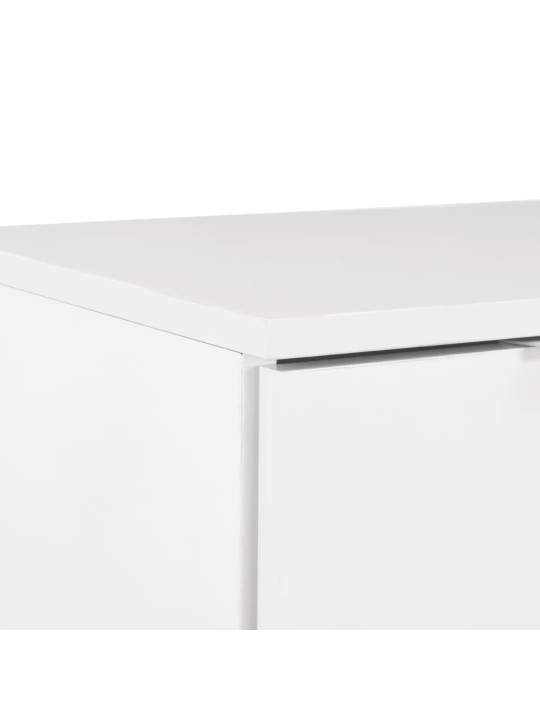 Příborník bílý s vysokým leskem 71x35x80 cm kompozitní dřevo