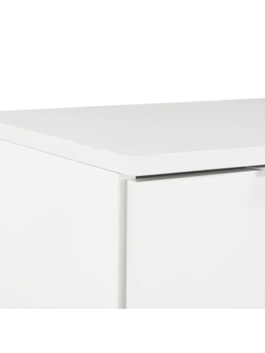 Příborník bílý s vysokým leskem 71x35x80 cm kompozitní dřevo