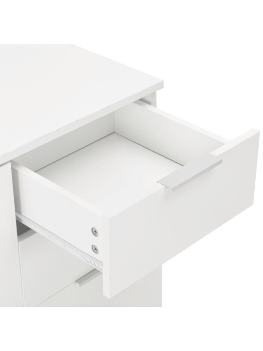 Příborník bílý s vysokým leskem 71x35x80 cm kompozitní dřevo