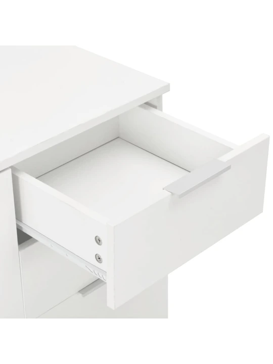 Příborník bílý s vysokým leskem 71x35x80 cm kompozitní dřevo