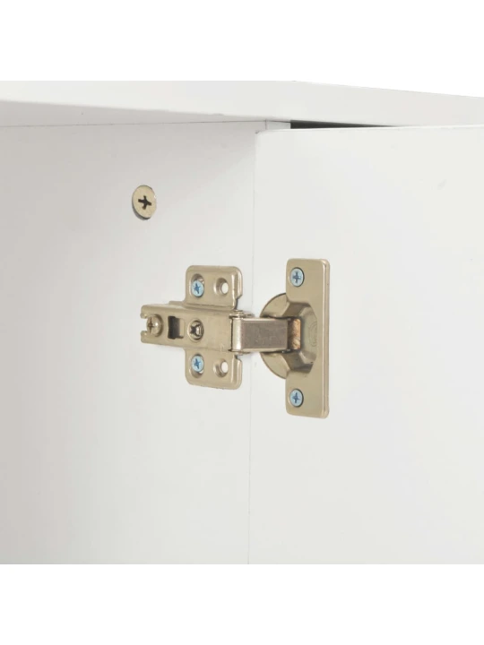 Příborník bílý s vysokým leskem 71x35x80 cm kompozitní dřevo
