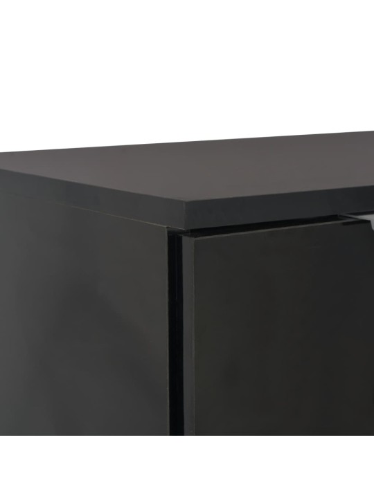 Příborník černý s vysokým leskem 71x35x80 cm kompozitní dřevo