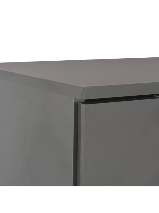 Příborník šedý s vysokým leskem 71x35x80 cm kompozitní dřevo