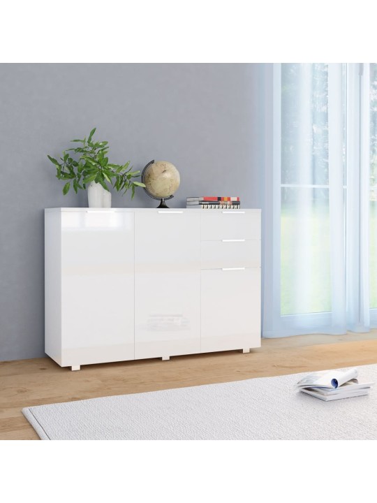 Příborník bílý s vysokým leskem 107x35x80,5 cm