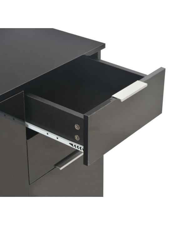 Příborník černý s vysokým leskem 107x35x80,5 cm
