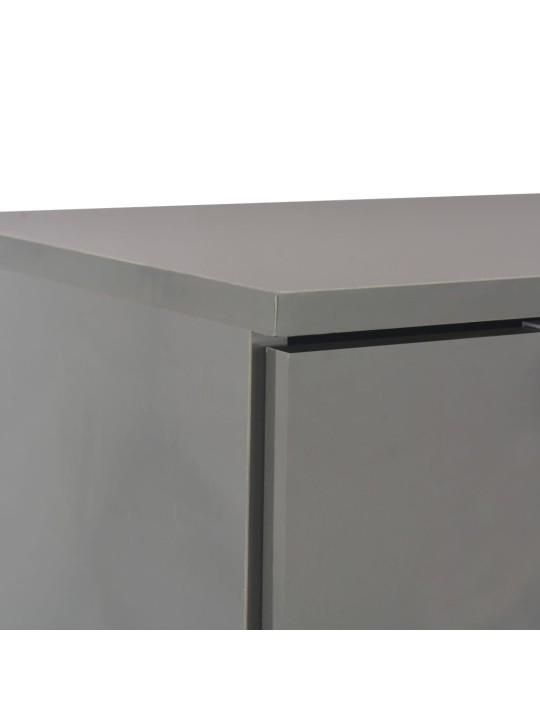 Příborník šedý s vysokým leskem 107x35x80,5 cm
