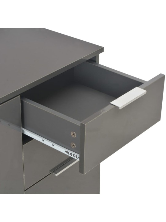 Příborník šedý s vysokým leskem 107x35x80,5 cm