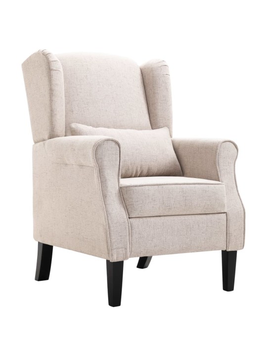 Křeslo béžové textil